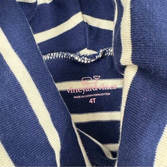 Vineyard Vines Navy and White Striped Turtleneck Girls Dress ~ 4T - Picture 7 of 12